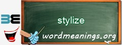 WordMeaning blackboard for stylize